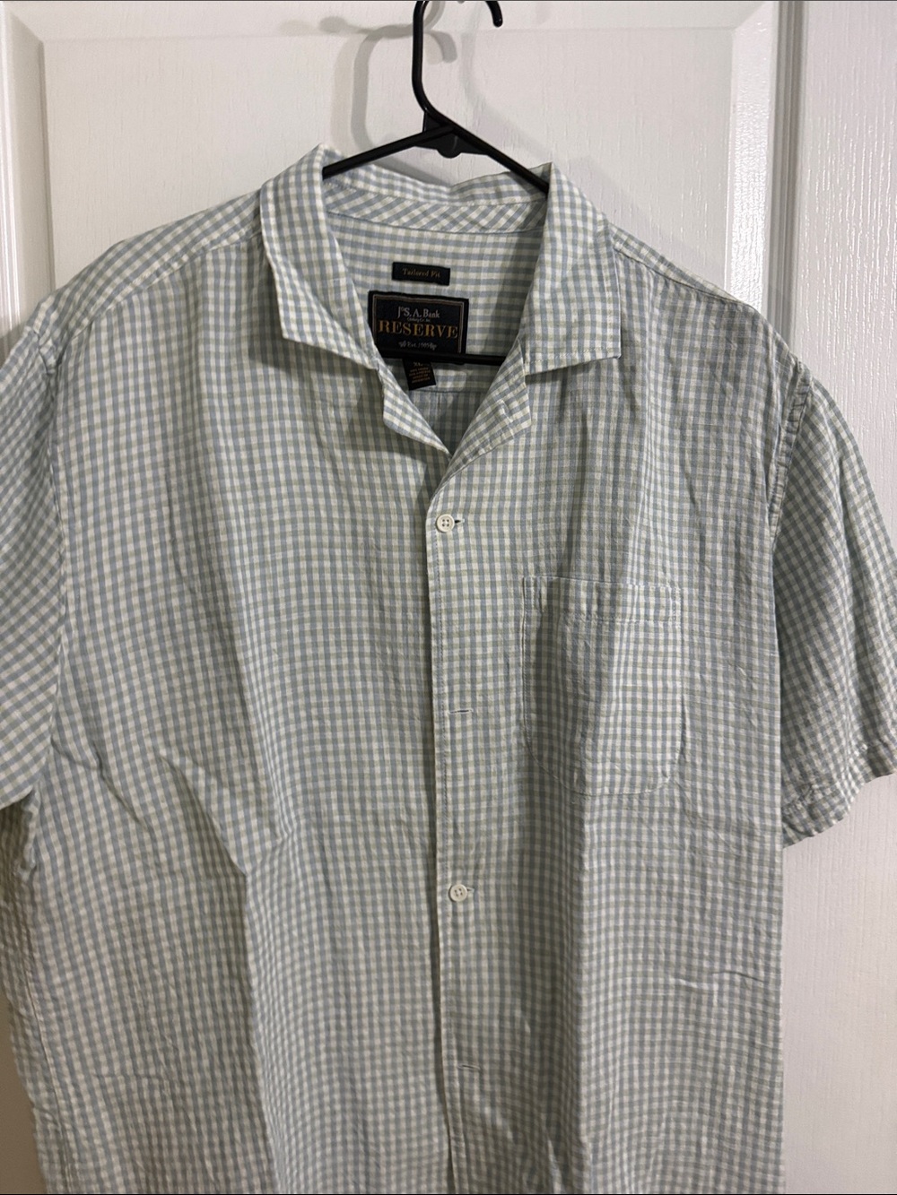 PS Paul Smith Green Gingham Short Sleeve Button-Down Shirt